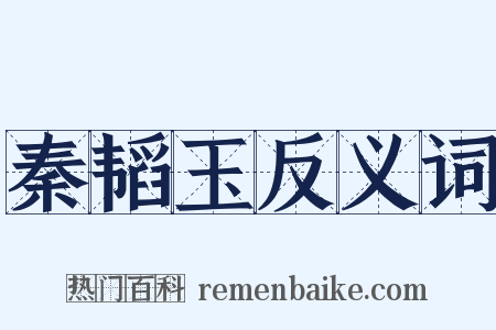 秦韬玉反义词是什么意思的图片